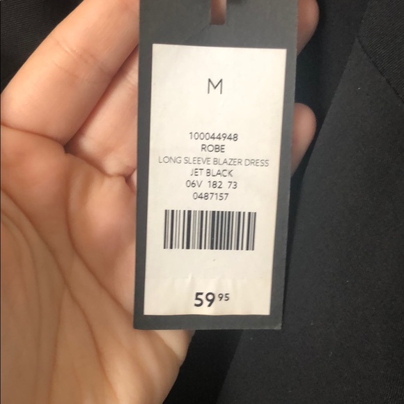 Dynamite Black Long Sleeve Blazer Wrap-Dress - Picture 3 of 3